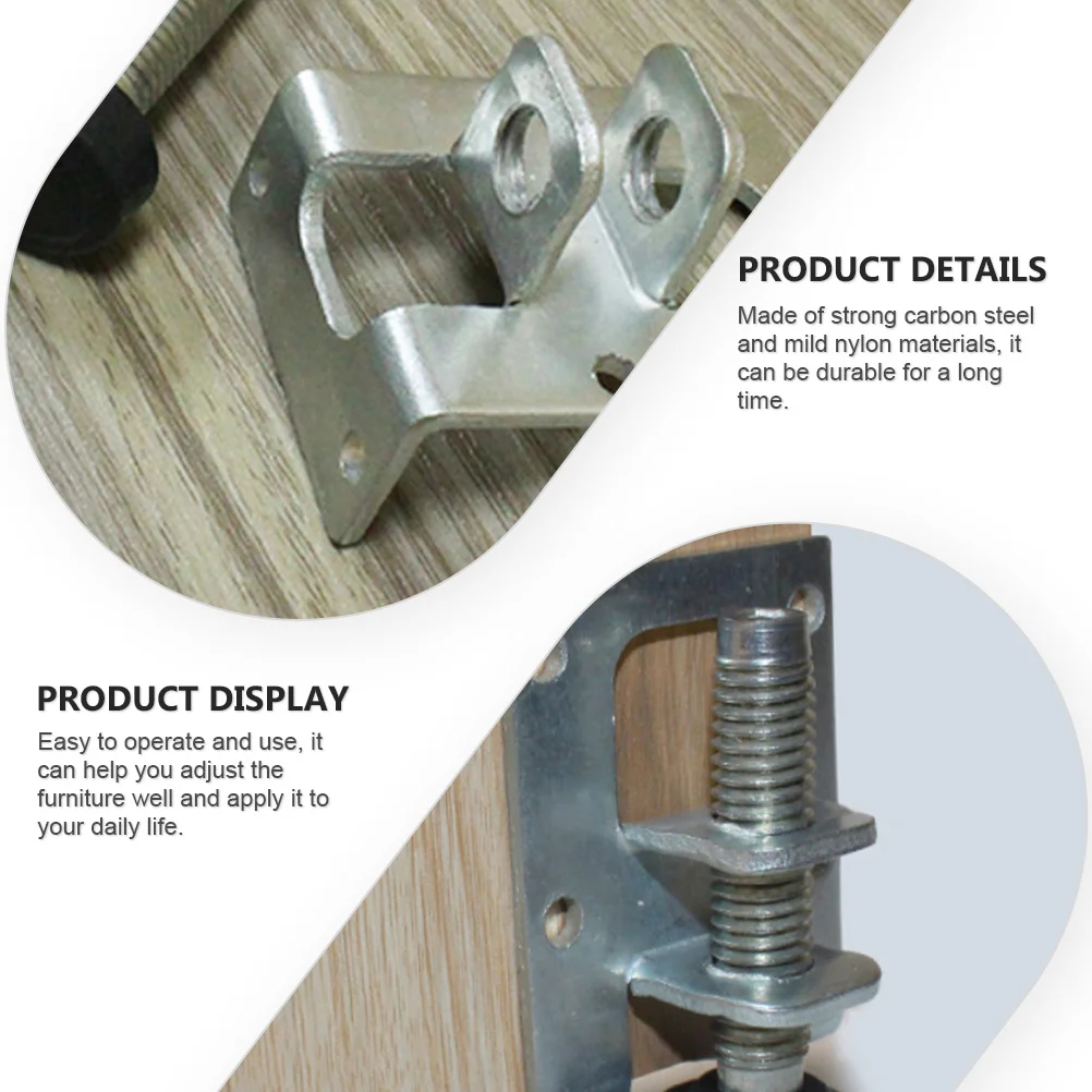 

4pcs Adjustable Foot Pads Furniture Leveling Feet Strong Carbon Steel Nylon Galvanized Supports Wardrobe Cabinet Corner Bracket