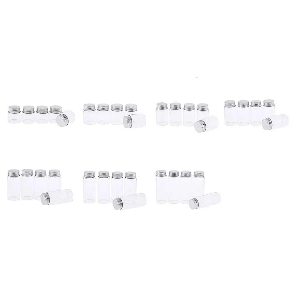 空の詰め替え可能なガラス瓶、マルチパック化粧品収納容器、ネジ蓋付きジャー、メイクアップキットツールとアクセサリー用