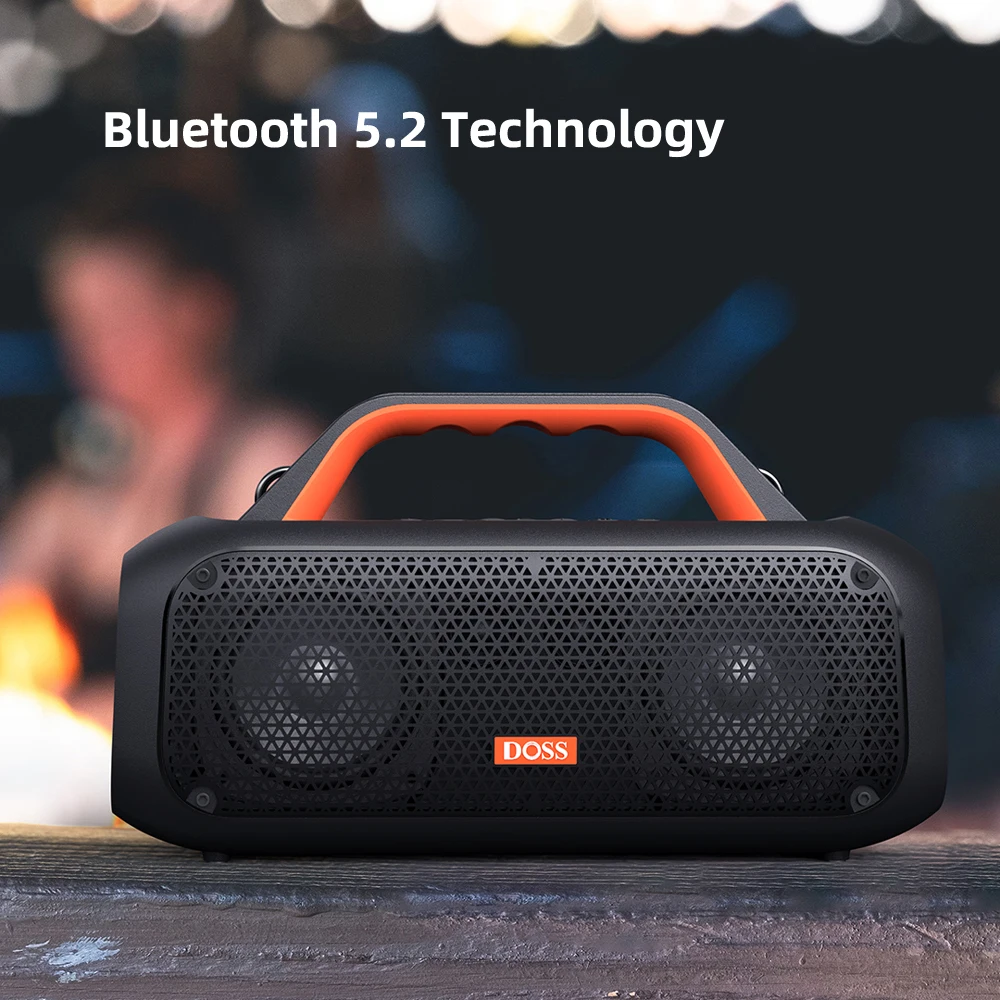 Imagem -03 - Doss Extreme Boom Alto-falante Bluetooth Portátil Poderoso Baixo Estéreo de 60w e Caixa de Som de Subwoofer Acampamento ao ar Livre Ipx6 à Prova Dágua Emparelhamento sem Fio Verdadeiro Caixinha de Som sem Fio