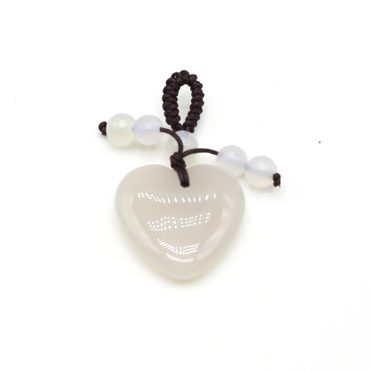 Natural Stone Keychains Heart Crystal Rose Quartz Opal Agate Malachite Aventurine Wallet Decor Key Ring Accessories Jewelry Gift
