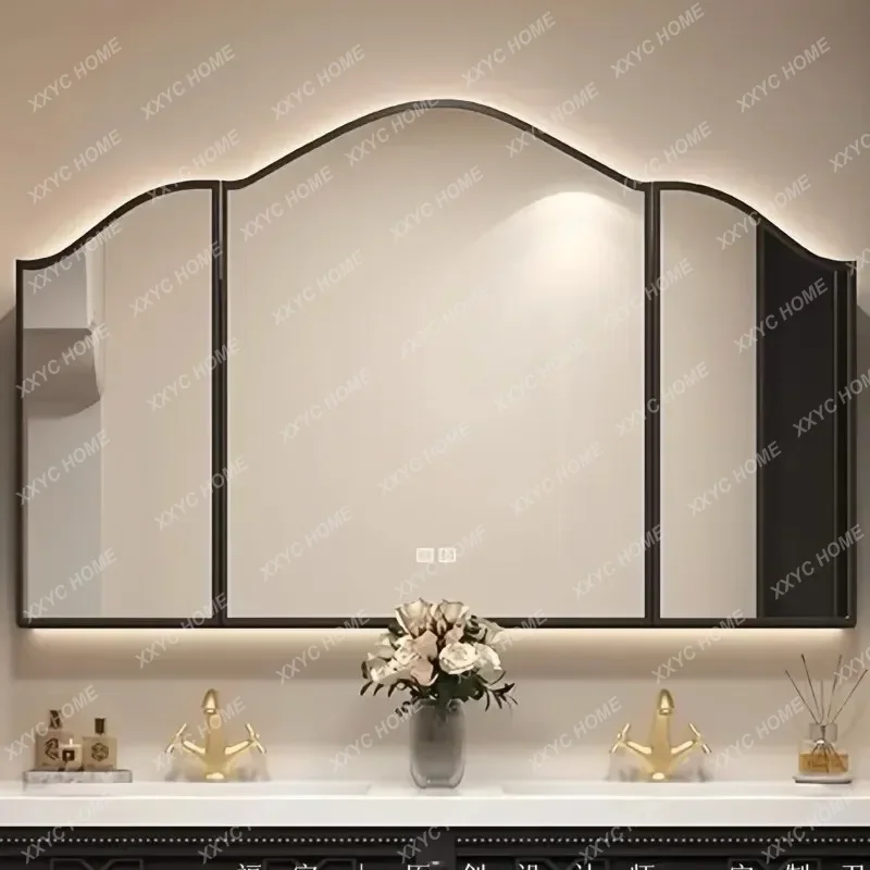retro smart mirror cabinet bathroom toilet anti-fog toilet