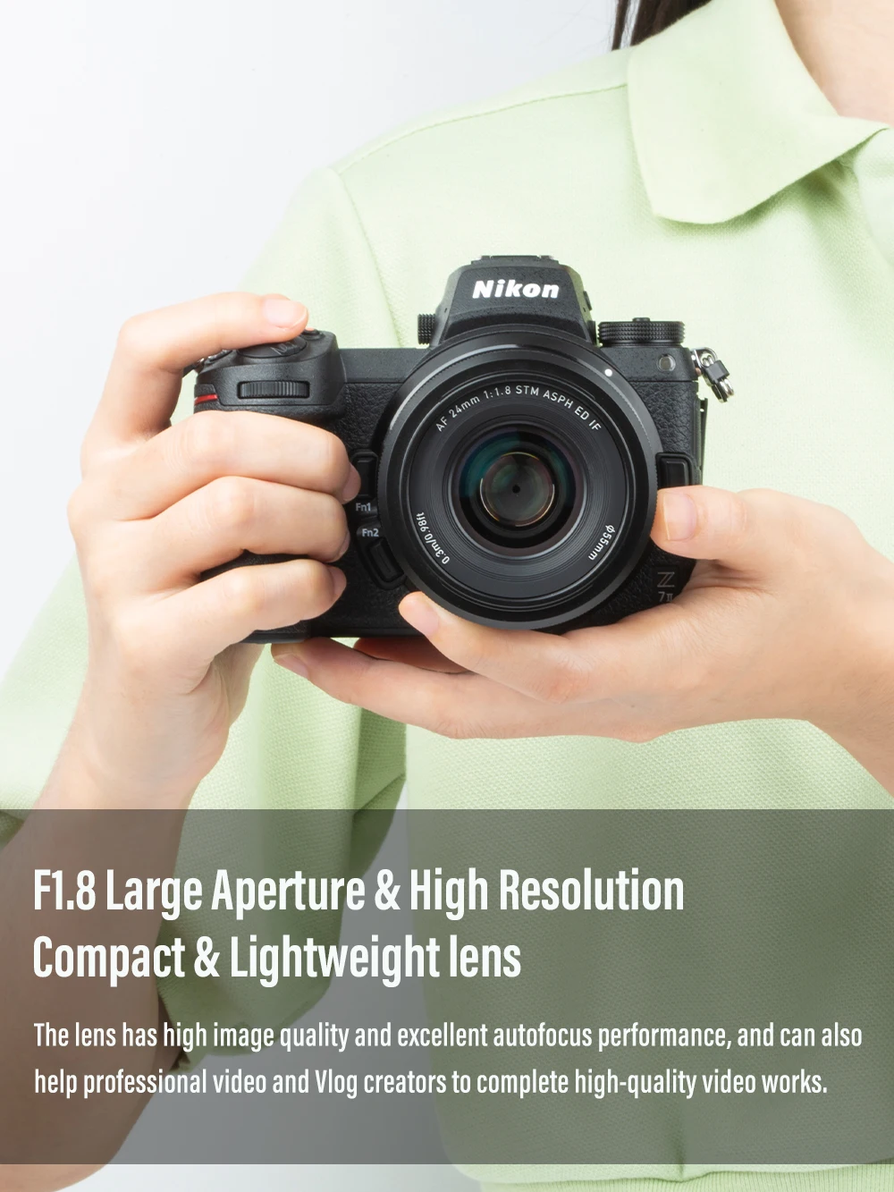 Объектив viltrox 24 мм F1.8 Z Nikon Lesn с автофокусом, широкоугольный объектив с автофокусом для камер Nikon Z Mount Z5 Z6 II Z7 II