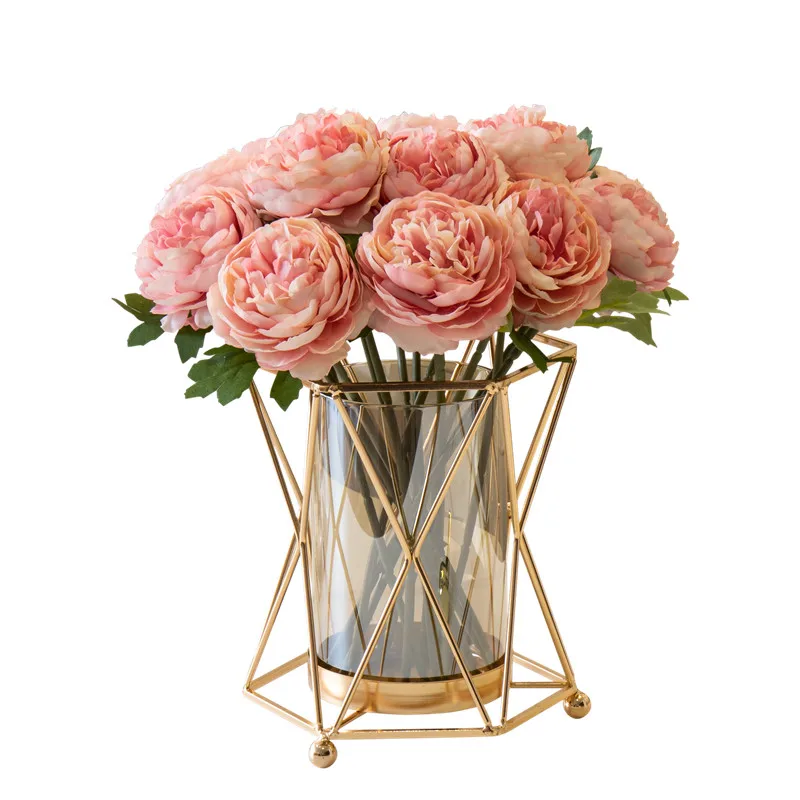 Desktop Arrangement Light Luxury Simulation Flower Set, Fake Flower, Tea Table Vase, Silk Flower Decoration