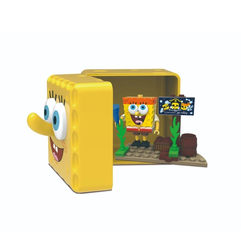 6 pz/set SpongeBob SquarePants Lucky Surprise Blind Box Figura Genuino Regalo Dei Bambini Giocattolo Personaggi Anime Patrick Modello Blocco