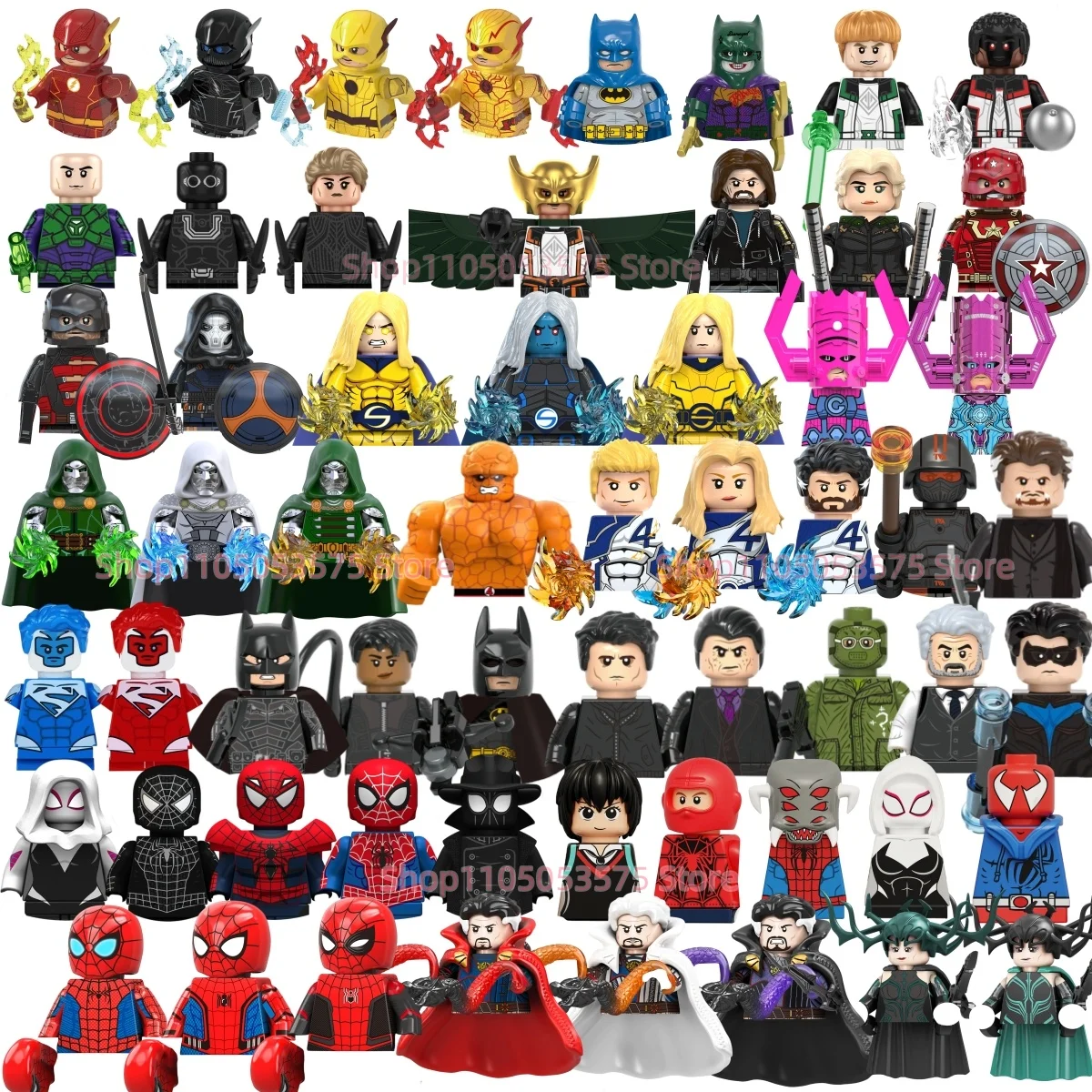 

Superhero Assembly Building Blocks kids MINI Puzzle Brick toy Marvel Doctor Doom The Flash Spider-Man Joker Collection Gift