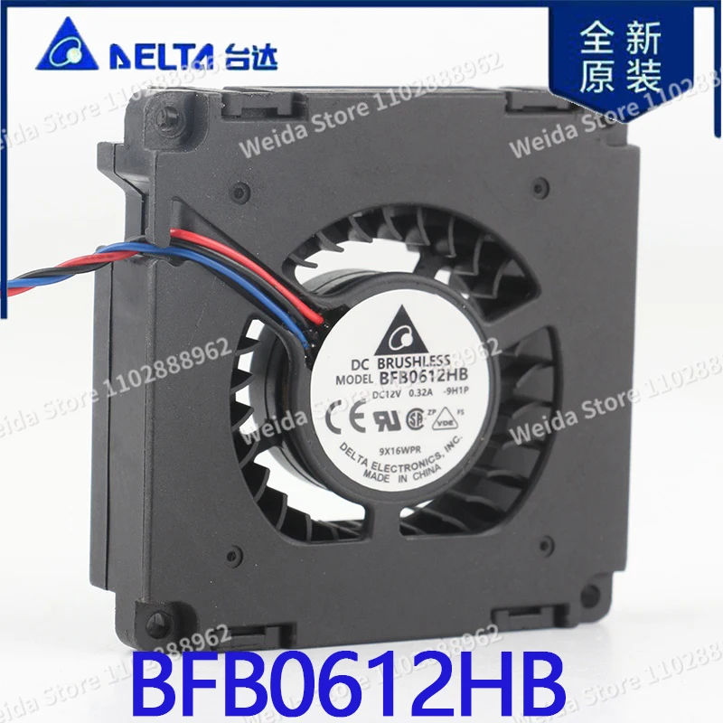 

Вентилятор центробежный турбинный Delta BFB0612HB 5V 24V 48V DC12V 0.32A AC EC 6015 6CM с боковым расположением лопастей, двойным шарикоподшипником, 60X60X15MM, для охлаждения