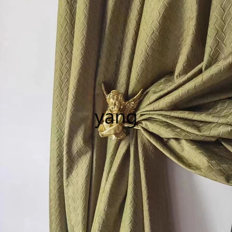 CX custom retro texture velvet curtains light luxury flannel blackout living room bedroom