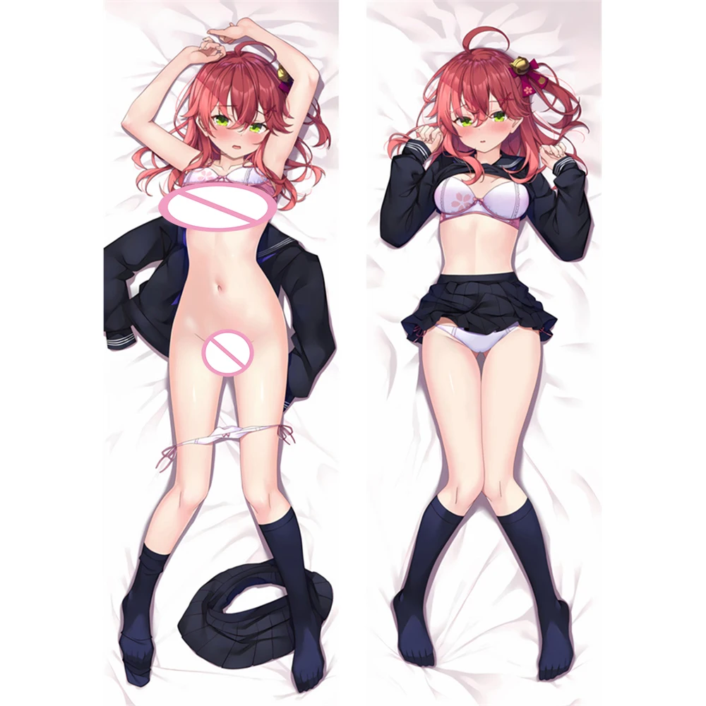 Funda de almohada Dakimakura con cuerpo abrazable de doble cara, Cosplay de Sakura Miko Hololive, Game Girl, decoración de cojín