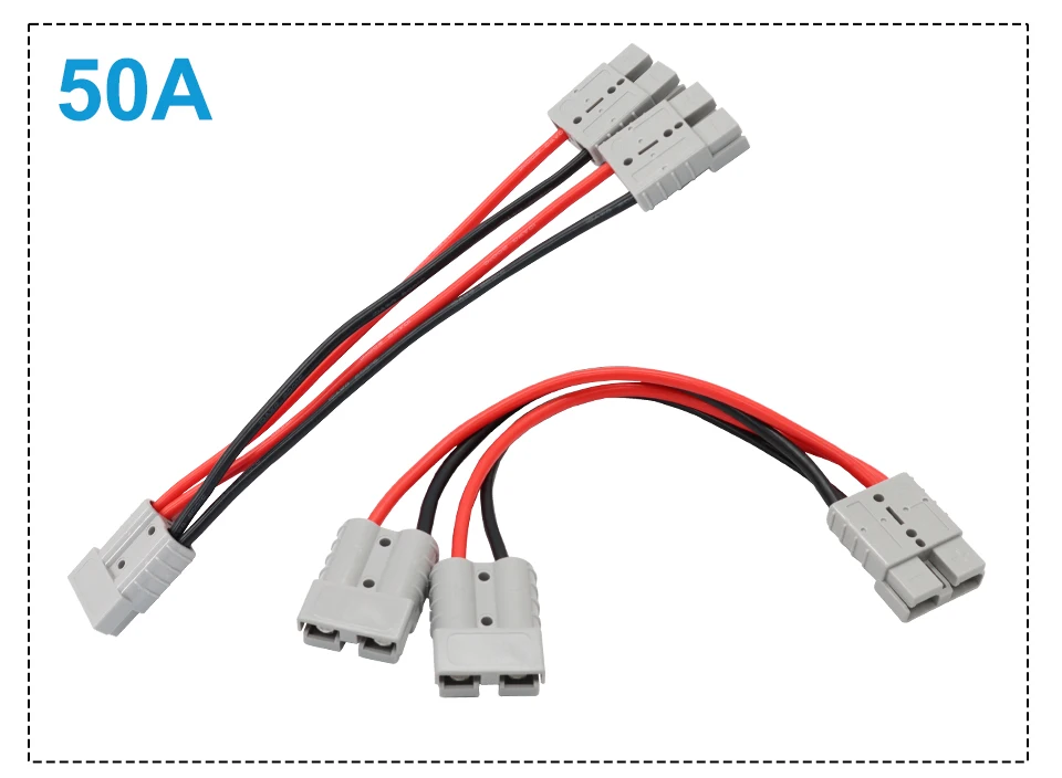 OMCH 50A 10awg/120A 8awg 1to2 Splitter 30cm Draht Stecker Hochstrom Solar Batterie Verlängerung Ladekabel – Detail 8