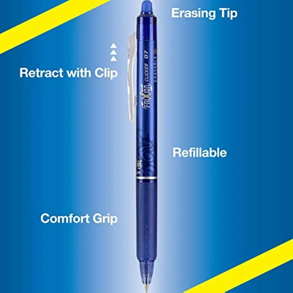 Refillable & Retractable Gel Ink Pens & FriXion Clicker Erasable, Refillable & Retractable Gel Ink Pens,Assorted Color Inks