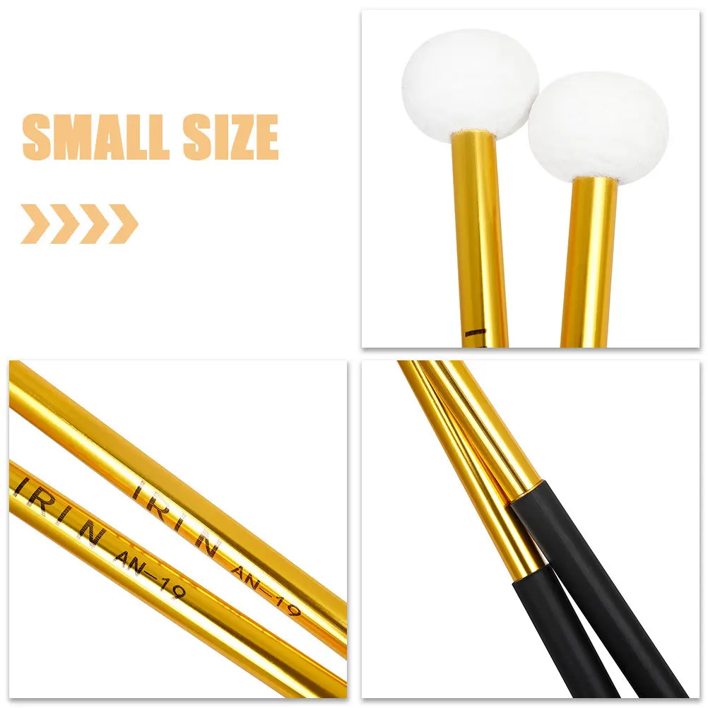 

1Pair Metal Felt Drumsticks Lightweight Percussion Stick for Marching and Performance Metal Drum Stick Marching Drumstick