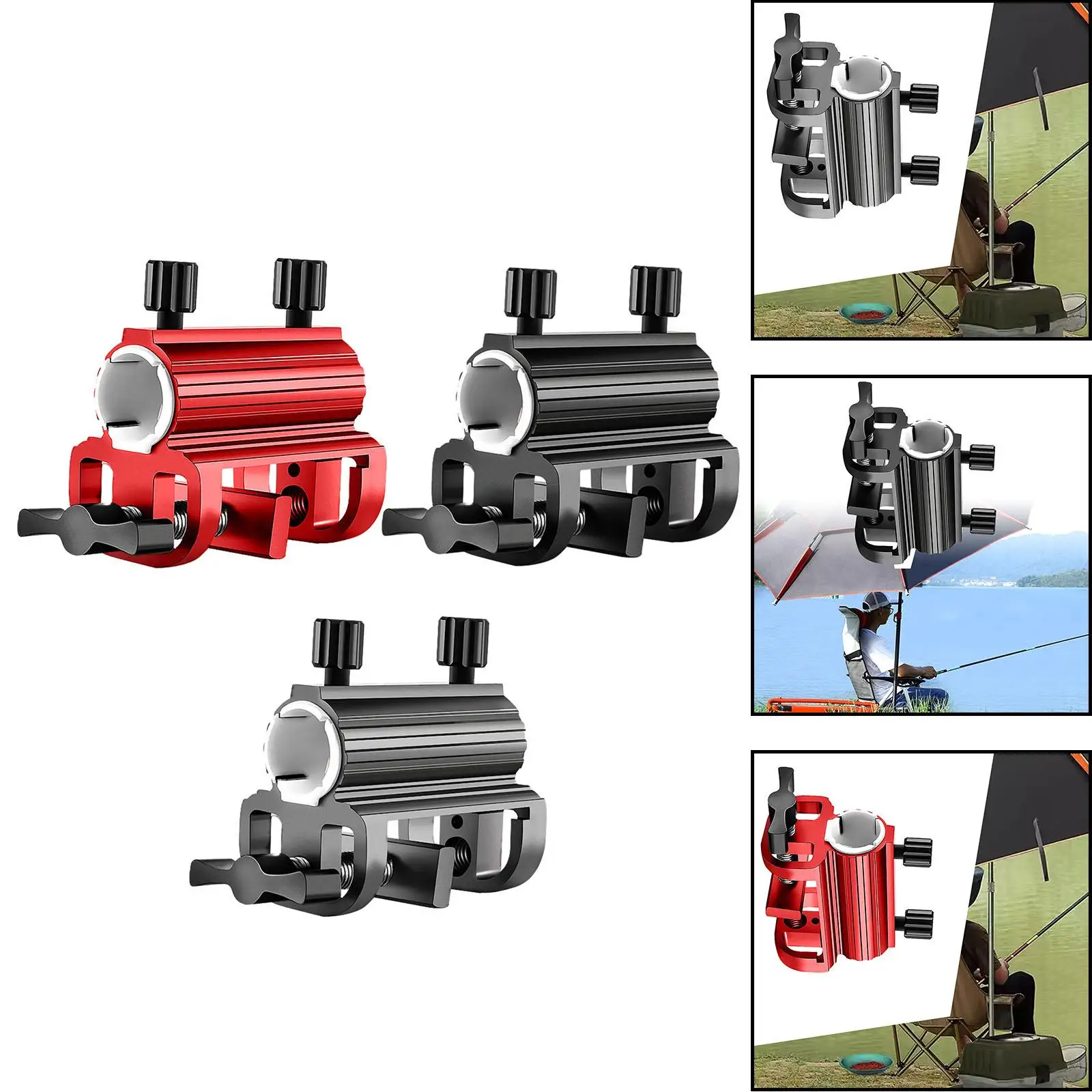 

Umbrella Stand Fishing Platform Accessory Umbrella Clamp for Bleachers Garden Fence Sporting Events Camping Outside Recreation