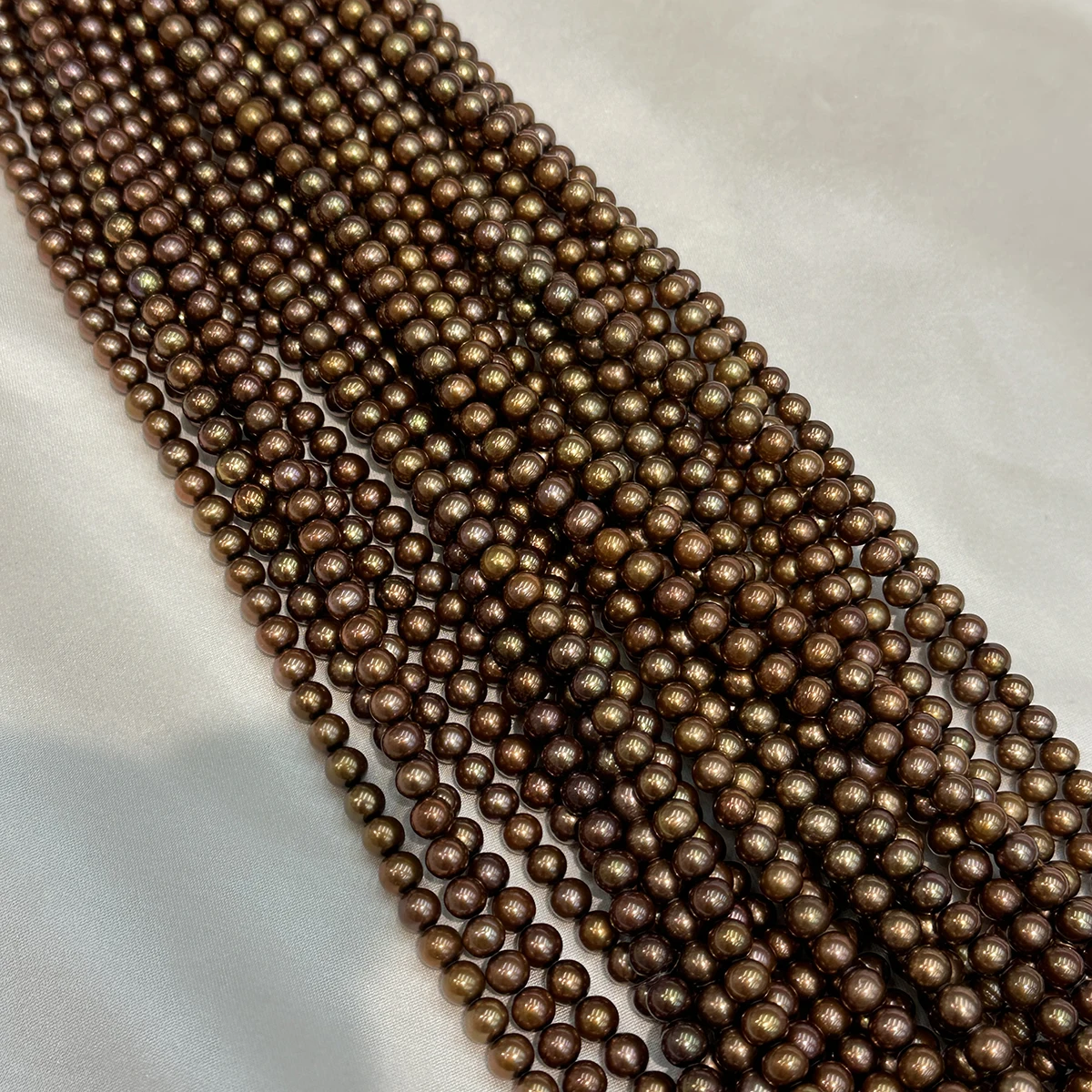 Brown Design Near‑Round Freshwater Loose Pearls, Great for Designing Unique Bracelets, Earrings & Custom Handmade Jewelry Pieces