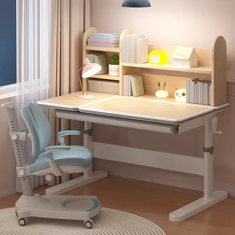 Portable room wooden desk, children's furniture, study desk, student learning supplies, children's baby table