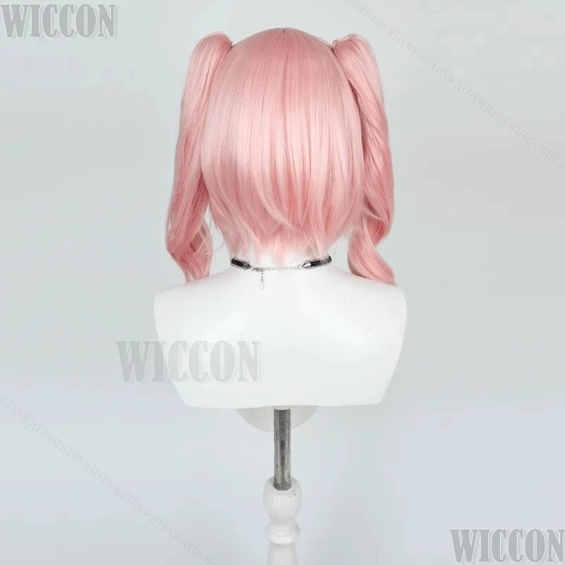 d;4'v\6.h/Game Project Sekai Colorful Stage! Mizuki Akiyama Pink Wig Cosplay Prop Double ponytail Hair Women Girls C6;j'3\s,9'b/ view 5