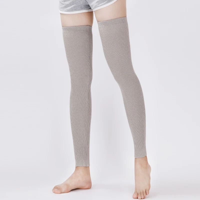 Jambières thermiques en laine et cachemire pour femmes et filles, chaussettes hautes pour les genoux, protège-articulations, bas chauds, hiver