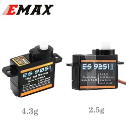 EMAX ES9051 ES9251II 4.3g / 2.5g Servo digitale cambio in plastica 0.8kg coppia per aereo 3D F3P Dropship all'ingrosso