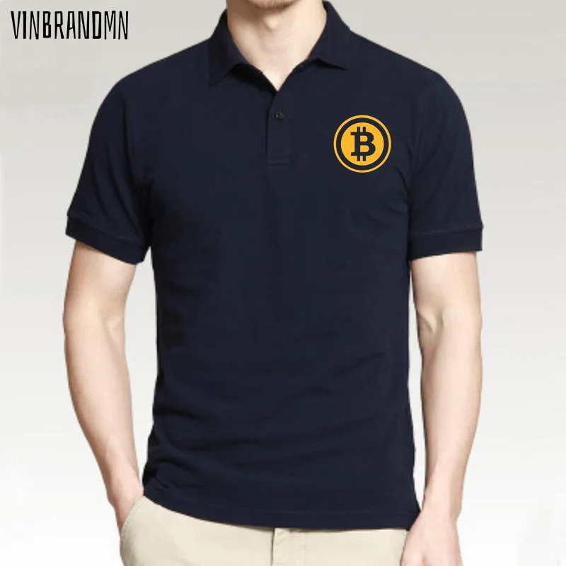 Bitcoin Polo Shirts Men Women Unisex Brand-Clothing High Quality Man Bitcoin Logo Polo Shirt Business Bitcoin Crypto Coin Shirt