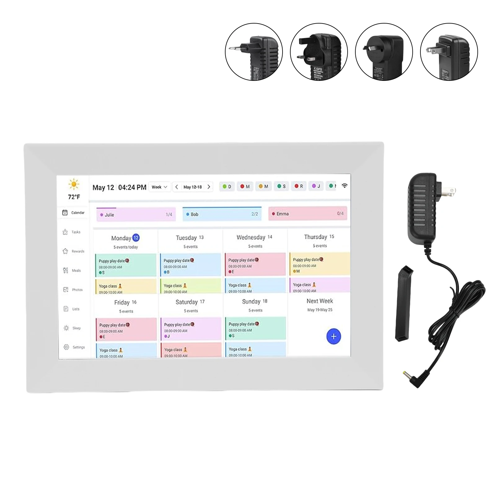 

10.1 Inch WiFi Digital Calendar Chore Chart 1080P Touchscreen Wall Planner HD Interactive App Control for Family Schedules