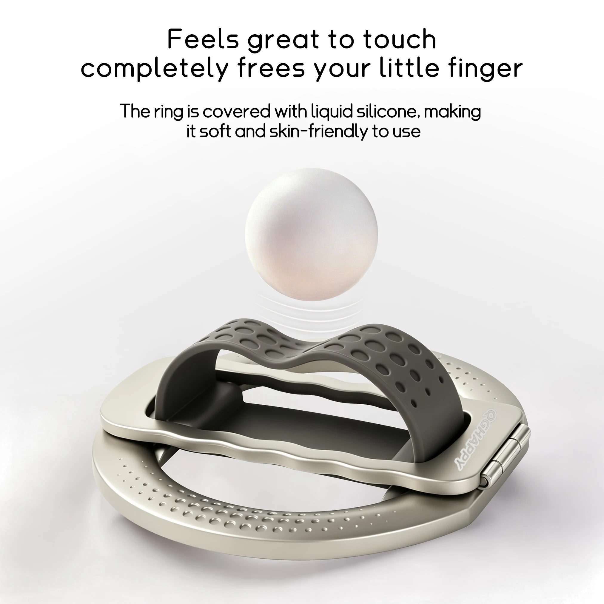 Magnetic Finger Ring Phone Holder Magsafe Silicone Strap Portable Stand for IPhone 17 16 15 Pro Max Plus Samsung Xiaomi