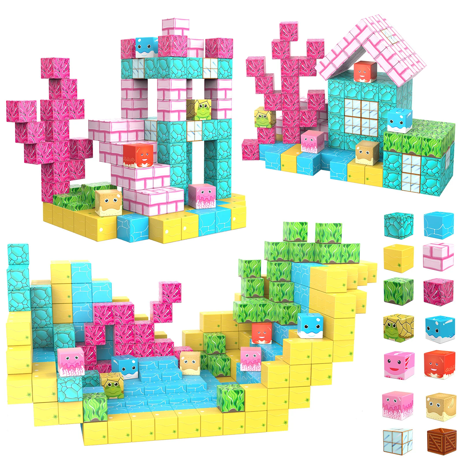 58 Pcs Magnetic Blo… - image