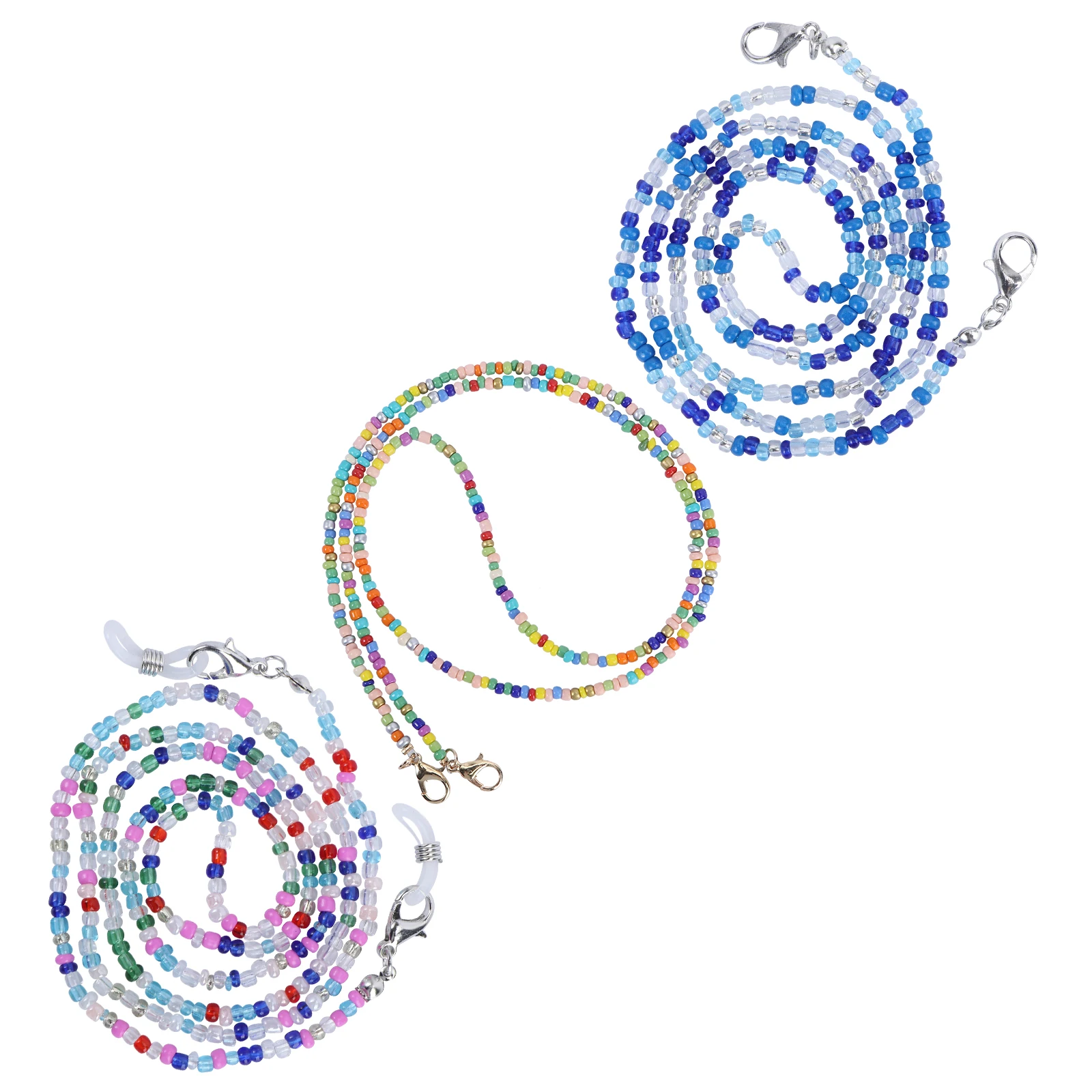 

3pcs Eyeglasses Chain Mask Anti skid Non slip Lanyard Bead Decor Accessory Hanging Premium Material Easy