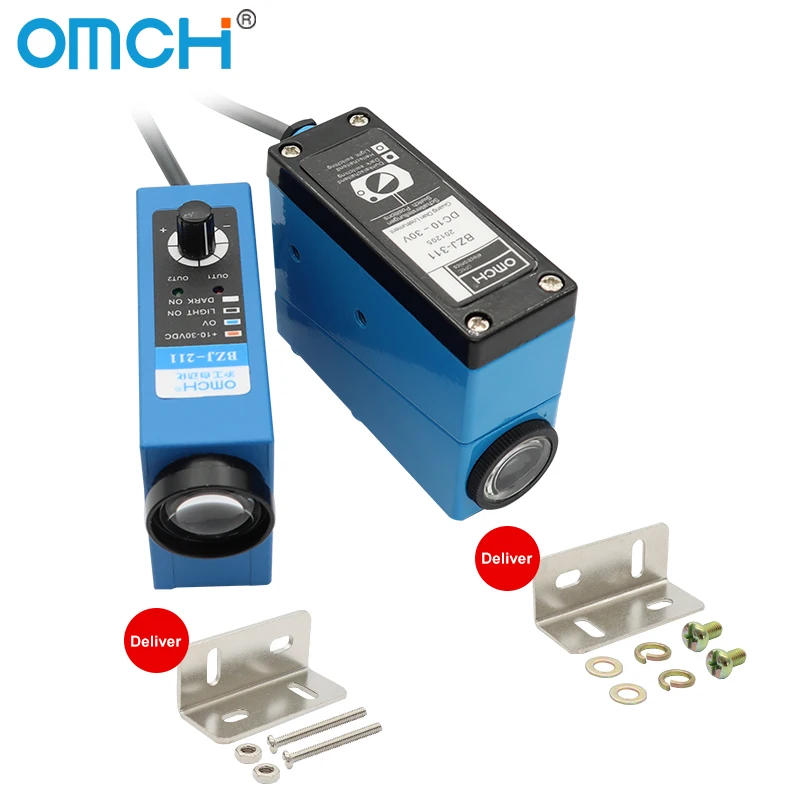 OMCH BZJ Series Colour Sensors Optical Sensors Resistant To Background Interference Automatic Positioning Colour Recognition