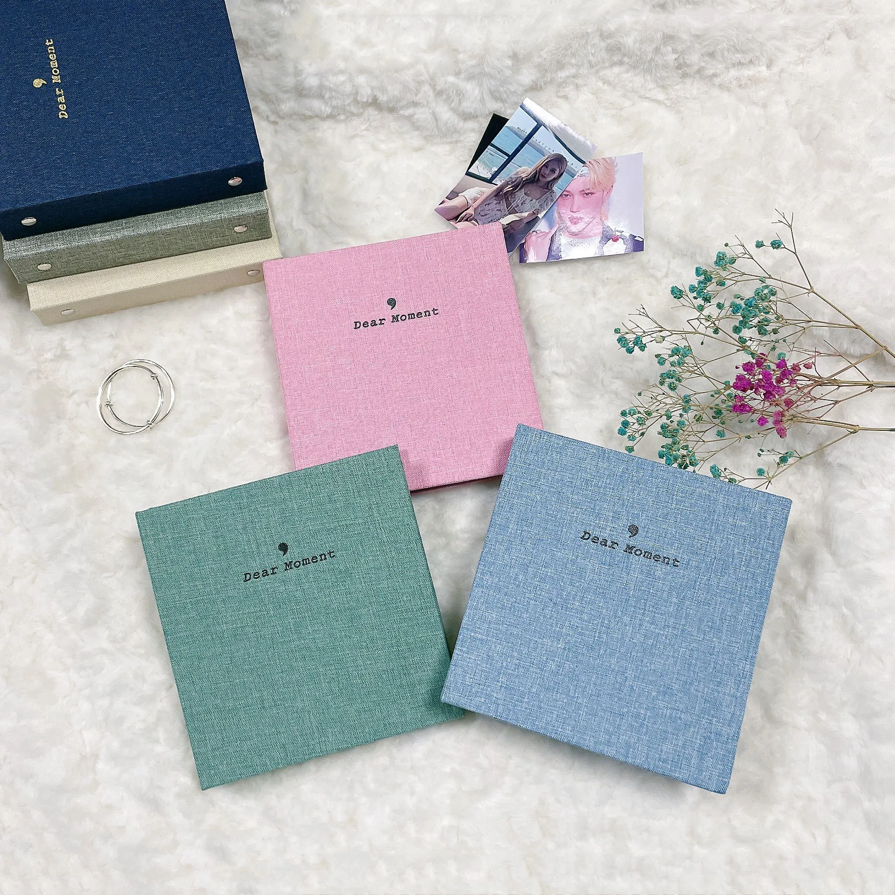 

Cotton Linen Loose Leaf 5-Inch Card Book 3-Inch Polaroid Insert Style Storage For Celebrity Albums, Small Cards, Movie Tickets,