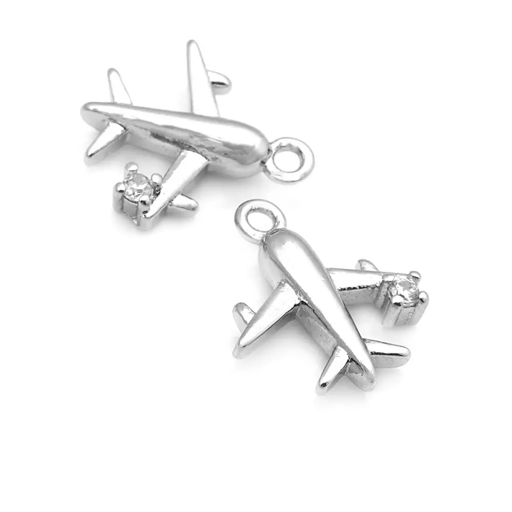 18K Gold Color Airplane Bicycle Tower Windmill Charms Pendants High Quality Diy Jewelry Making Necklace Earrings Accessories