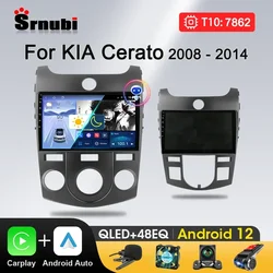 Srnubi Автомагнитола Android 12 Авто для KIA Forte Cerato 2008-2014 мультимедийный видеоплеер GPS DVD Carplay стерео аудио головное устройство