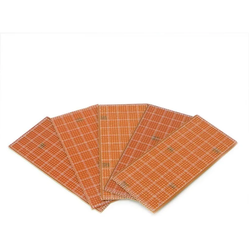 5 Pcs 6.5x14.5cm Stripboard Veroboard Uncut PCB Platine Single Side Circuit Board