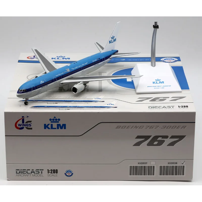 XX20138 Alloy Collectible Plane Gift JC Wings 1:200 KLM Royal Dutch Airlines Boeing B767-300 Diecast Aircraft Jet Model PH-BZF