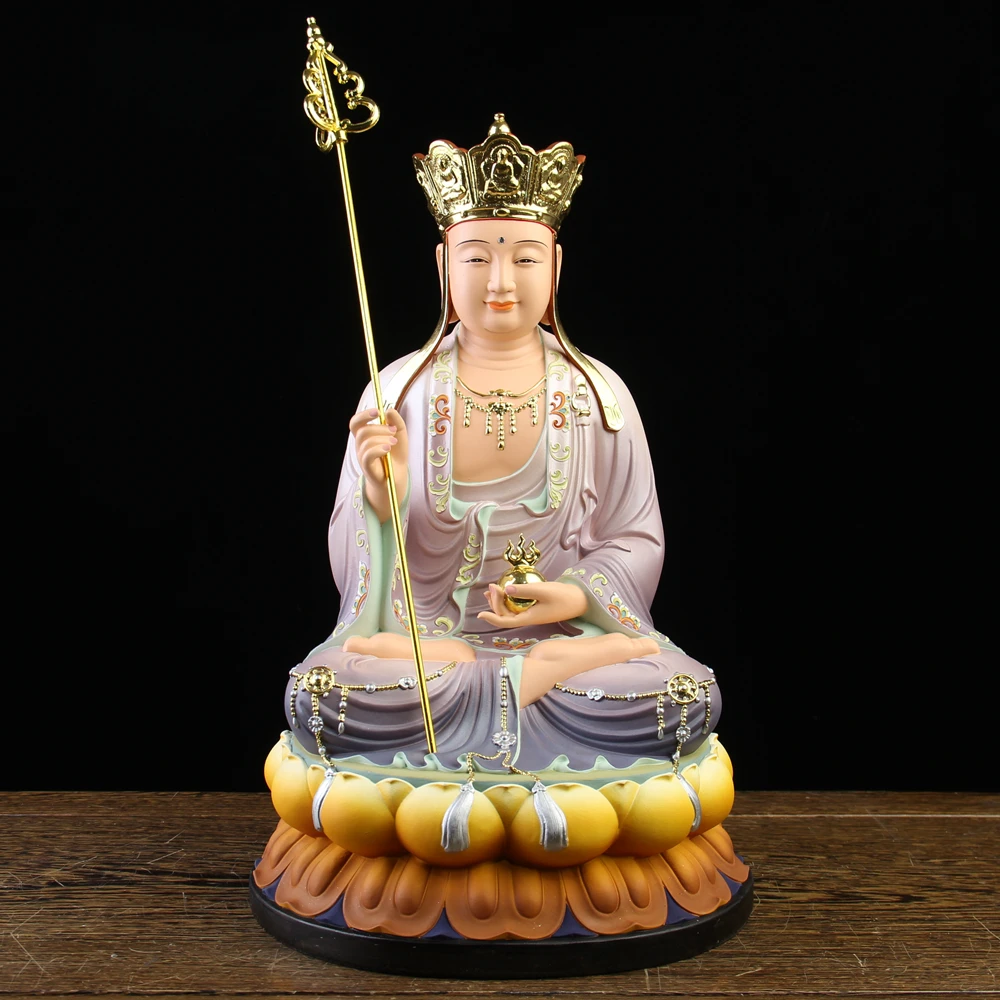 GOOD ksitigarbha bodhisattva Dizang pusa BUDDHA figure home Altar shop Worship efficacious Talisman family Goddess Mascot statue