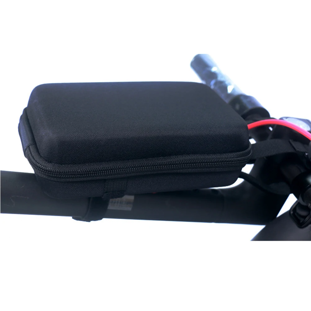 1Pcs Bike Saddlebag Durable Handlebar Bag for Biking Cycling Travel Thick Cloth Adjustable Straps Black Handlebar Bag