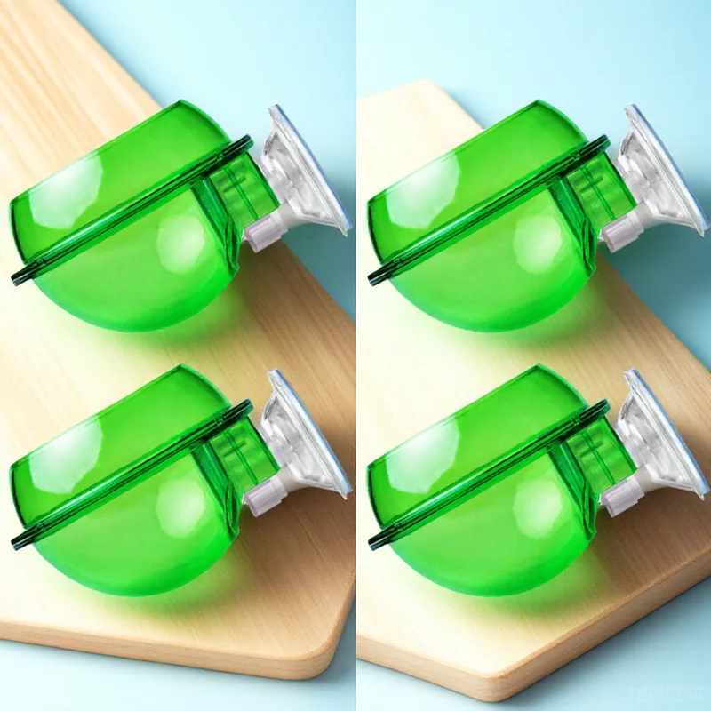 

4pcs Reptile Bowl With Suction Cup Lizard Feeder Wall Hanging Anti-Escape Dish Pet Feeding Container Durable Safe