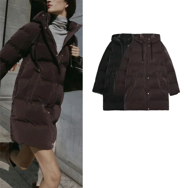 

Autumn Winter New Arrival Women's Jacket Long Sleeve Stand Collar Half Length Cotton Windproof Thickened Coat Outerwear