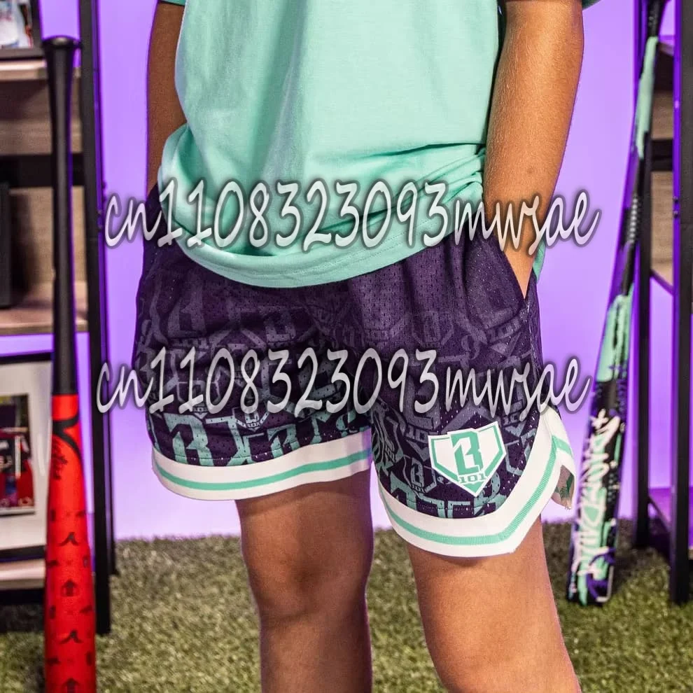 

New Halloween Men Women Short BASEBALL 101 9th Anniversary Breathable Comfortable Sports Shorts American Retro Basketball Shorts