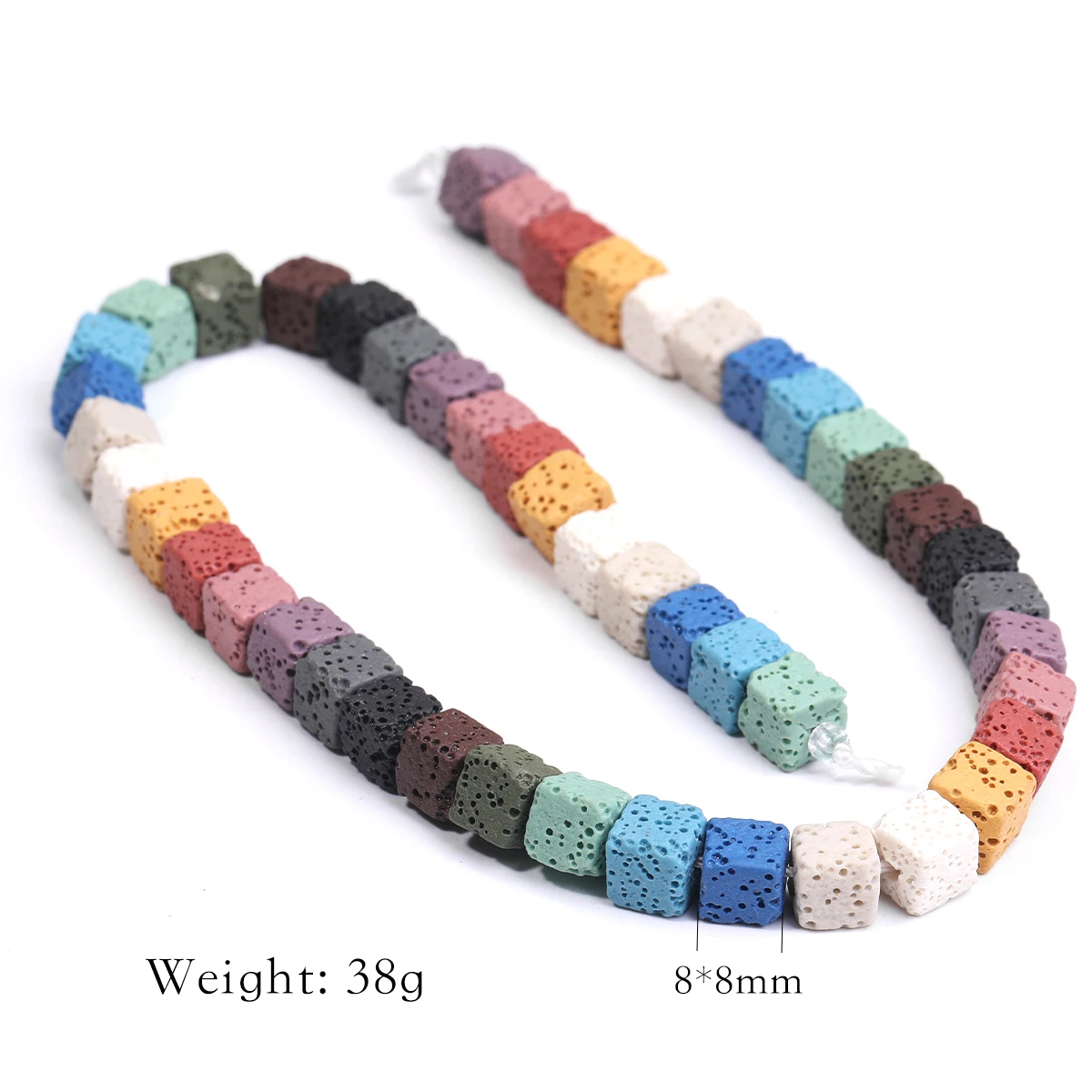 8x8mm Natural Volcanic Lava Stone Square Square Bulk Crafts, Beads Bulk For Jewelry Making DIY Bracelet Pendant Accessories
