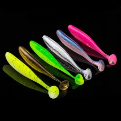 Iscas de silicone macio, 5cm, 1.2g, 10 pçs/lote, isca artificial para pesca marítima, wobblers pva