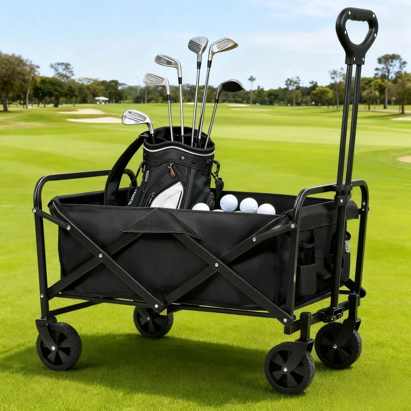 多機能ゴルフトロリー、ゴルフ場設備用折りたたみ式運搬カート、ゴルフ用品保管補助カート