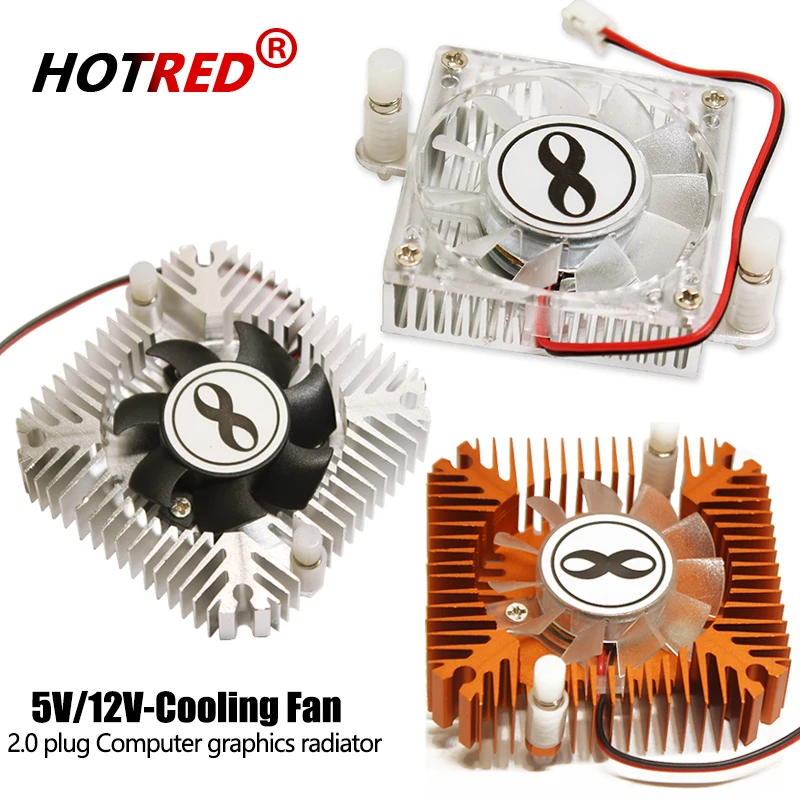 Aluminum LED Heatsink Cooling With Fan 5V 12V Radiator Cooler Heat Sink For 3W 5W 10W Electronic Chip IC LED computer Thermal