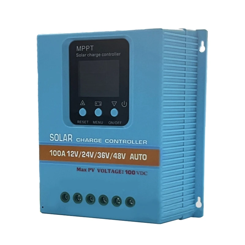 MPPT Solar Charge Controller 12V 24V 36V 48V LCD Display Solar Panel Battery Intelligent Solar Regulator 100A