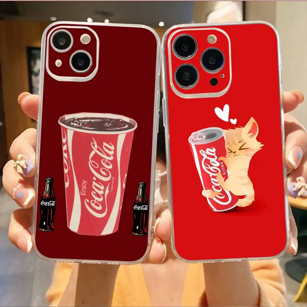 

Hot C-Coca D-Drinks C-Cola Phone Case For iPhone17,16,15,14,13,12,11 Plus,Pro Max Soft Transparent Cover