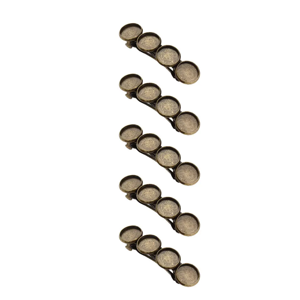 

5Pcs Vintage Hair Clips DIY Base Plates for 12mm Patch Durable Copper Hair Clip Accessories for Women Elegant Barrette Headdress