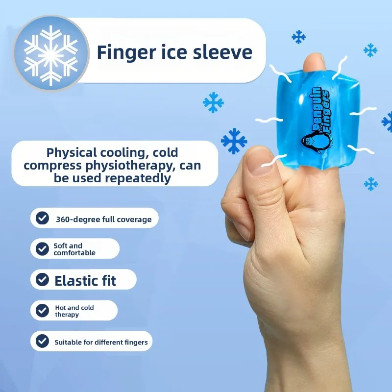 

Gel Ice Pack for Fingers and Toes, Cold Compression Sleeve for Climbing Injuries, Pain Relief, Physical Therapy