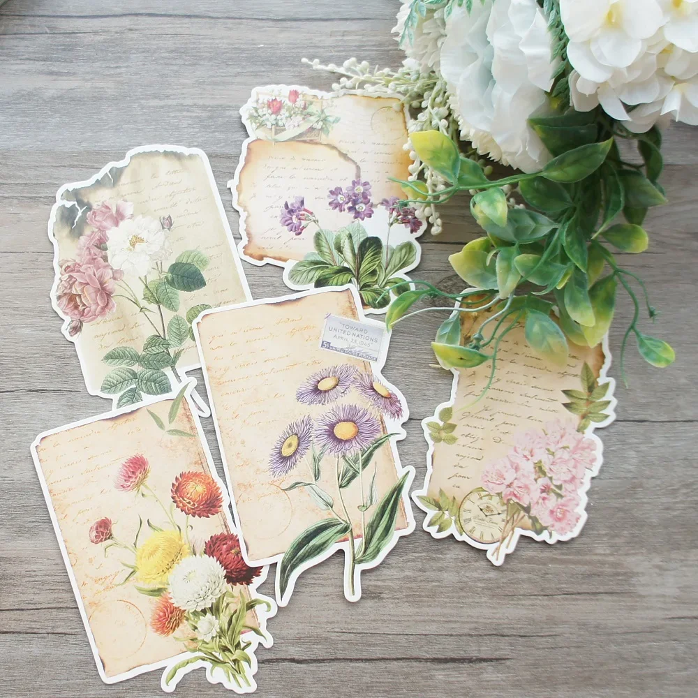 

15pcs A Compliment To Nature Flower Plant Design As Post Card Gift Greeting Cards Gift Card Party Invitation Scrapbooking Use