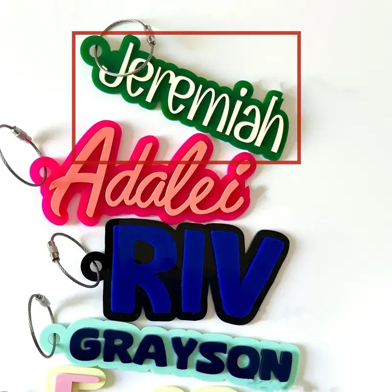 

Custom Acrylic Name Keychain Personalized Decorative Ladies Key Ring Ideal for Backpack Tags Charming Christmas Gift