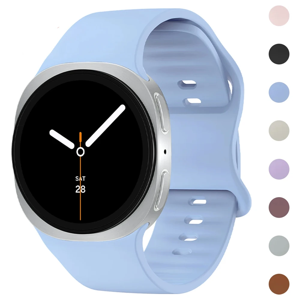 Silikonarmband für Samsung Galaxy Watch 8 Classic 46mm Zubehör Sport Correa Armband für Galaxy Watch 8 Armband 44mm 40mm