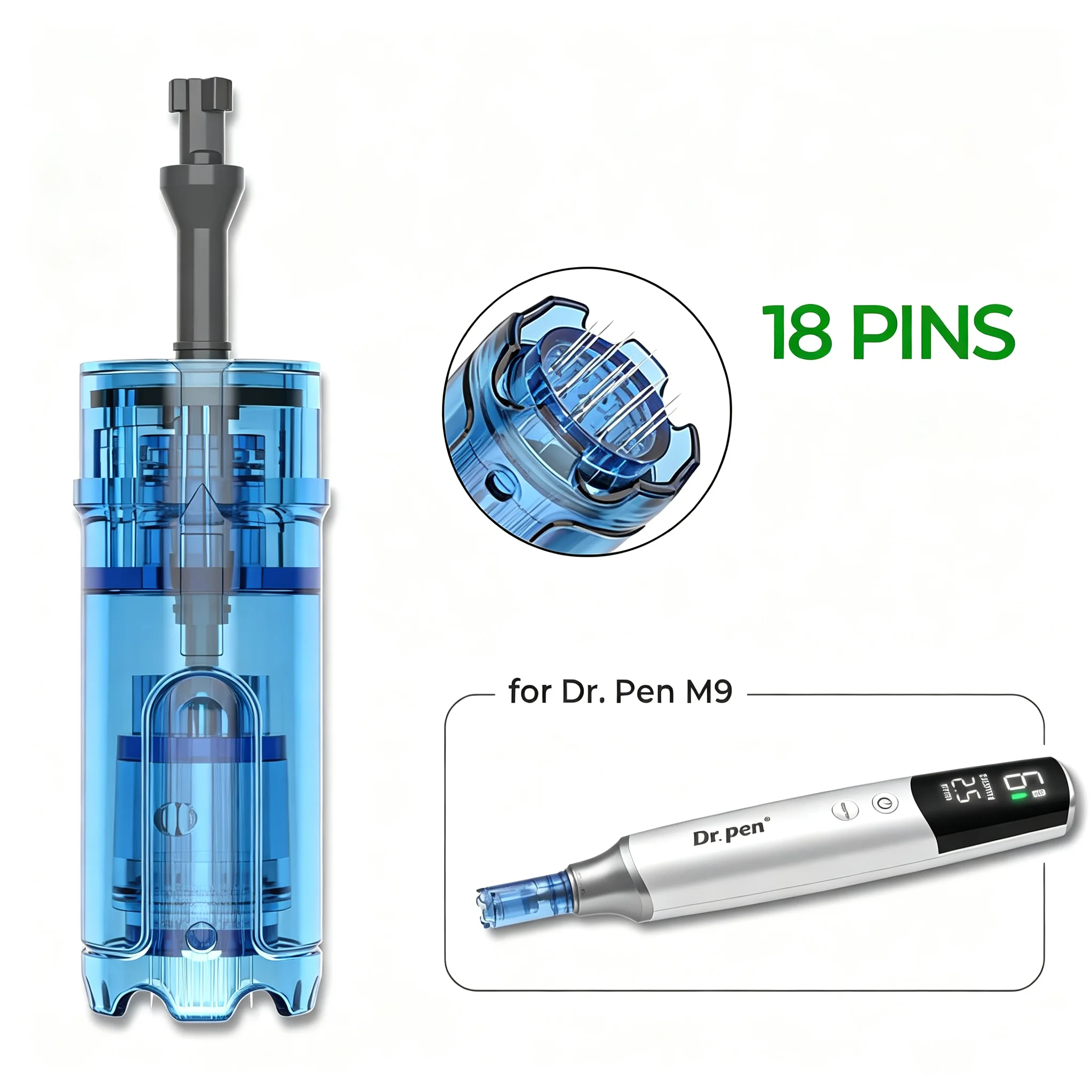 dr-pen-m9-replacement-cartridges-18-36-42-pin-nano-r-smart-chip-disposable-microneedling-pen-needles-individually-sealed