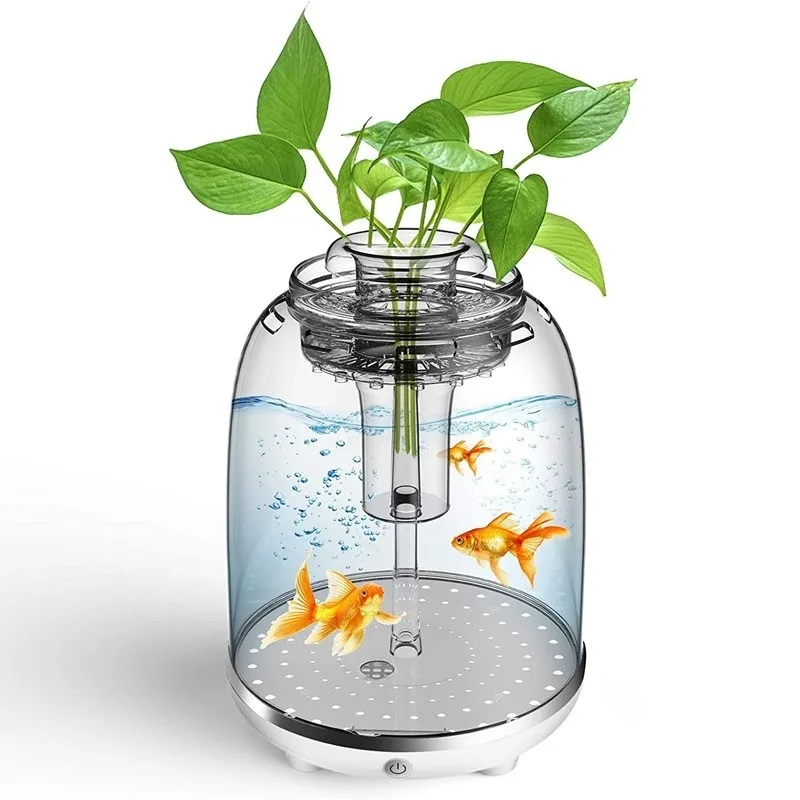 

Desktop transparent accessories plastic mini aquarium fish tank